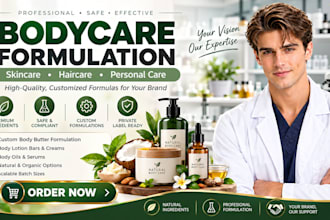 formulate custom body care body butter lotion bar  body oil cosmetic formulation