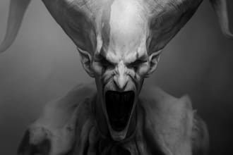 draw a horror and fantasy horror character art