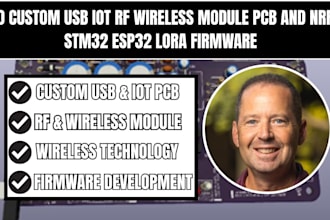 do custom usb iot rf wireless module pcb and nrf stm32 esp32 lora firmware