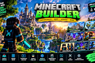 build minecraft spawn,castle,house in survival or creative