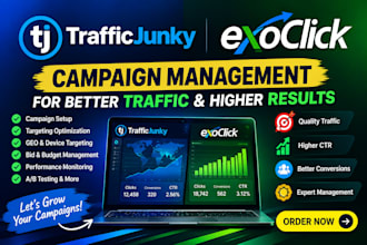 manage exoclick and traffic junky campaigns for better conversions