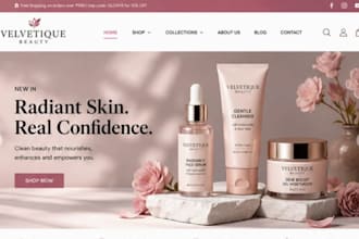 skincare cosmetics store skincare website beauty website, spa, lipstick store