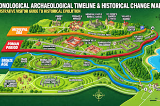 design archaeological timeline time series historical change detection land maps