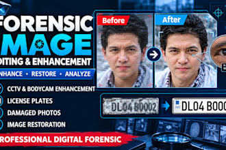 do forensic image editing, enhancement, restoration and analysis