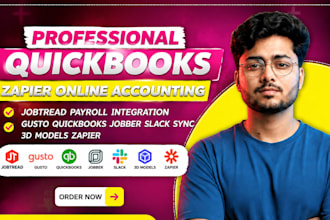 jobtread payroll integration gusto quickbooks jobber slack sync 3d models zapier