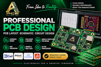 create custom pcb design pcb layout schematic and circuit design