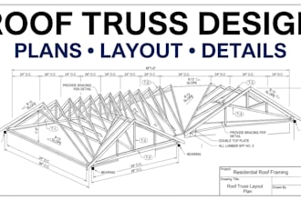 design roof truss plans and structural truss layouts