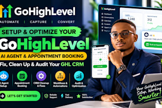 setup go high level ai agent appointment booking, audit, fix and cleanup ghl CRM