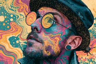 create bending psychedelic art with surreal trippy visuals