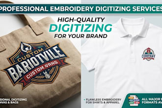 digitize your logo for professional embroidery in dst pes and emb