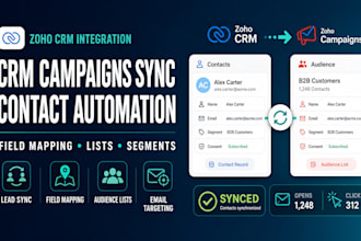 zoho CRM campaigns integration contact sync email marketing automation setup