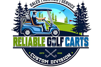 design eye catching golf cart logo