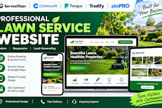 build servicetitan commusoft fergus tradify fergus simpro lawn service website