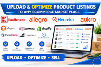 add upload optimize products on kaufland sk allegero heureka aukro marketplace
