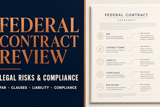 review your federal government contract for legal risks and compliance