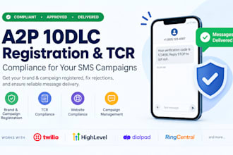 do a2p 10dlc registration website tcr compliance gohignlevel campaign management