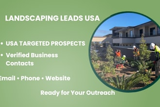 provide targeted landscaping leads in USA for your business