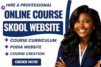setup online course community on skool, learnworids and podia online course