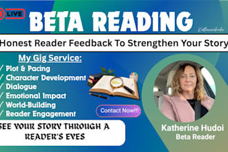 beta read and critique your fiction manuscript