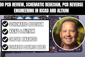 do pcb review, schematic redesign, pcb reverse engineering in kicad and altium