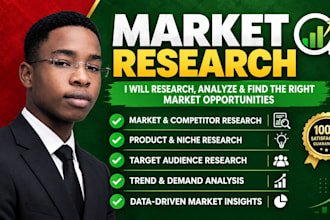 conduct market research, market analysis and competitor analysis