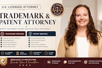 protect your trademark or invention through professional uspto filing, sou