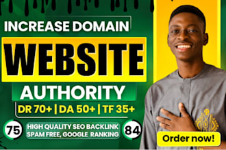 increase custom domain rating dr tf da ahref backlink domain