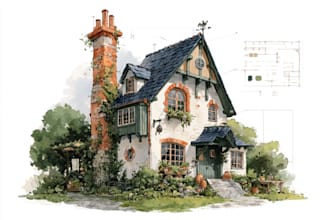 paint a custom watercolor house portrait or scenic landscape for you