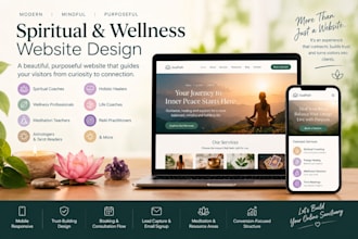 design spiritual website design wellness, meditation spiritual coach website