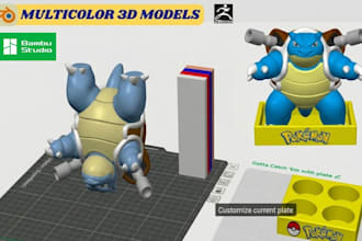 convert stl to 3mf files for multicolor 3d printing, color setup and slicing