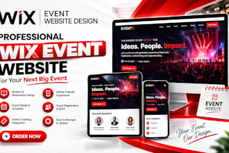 design a professional responsive wix event website for your next big event