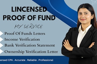 do verified and notarized proof of funds documentation for funding application