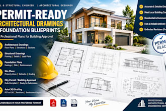 permit foundation blueprints, building approval architectural drawings