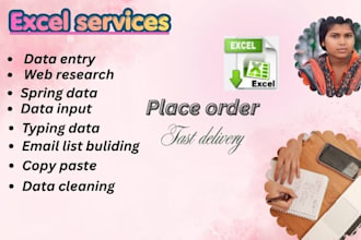 do data entry, spring data,web resarch,copy paste, typing,