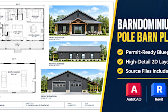 design custom barndominium and pole barn architectural permi