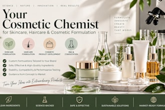 be your cosmetic chemist for skincare haircare and cosmetic formulation