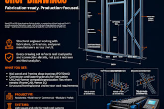 provide cold formed steel shop drawings and framing design