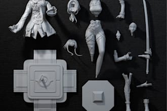 turn 2d photo to 3d model,figurine model,custom 3d,zbrush, stl for printing,nsfw