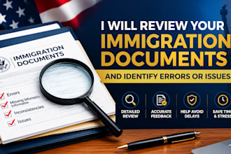 review your immigration documents and identify errors or issues
