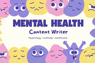 write SEO optimized mental health and psychology articles
