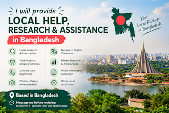 provide local help research and assistance in bangladesh