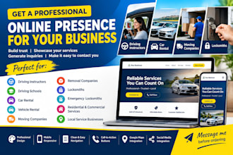 build driving instructors car rental moving companies locksmiths weblium website