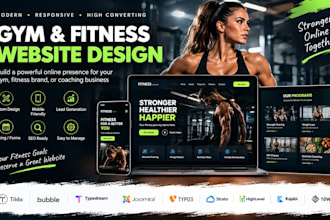 tilda bubble typedream joomla typo3 strato highlevel kajabi 10web gym website