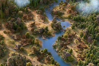 draw a custom map for fantasy, scifi, book or boardgame