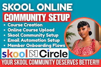 skool online community setup skool online course creation skool community setup
