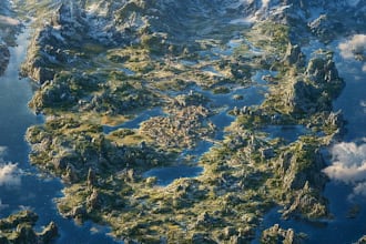 draw a custom fantasy world map for dnd, rpg and novels