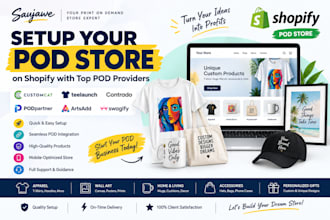 setup customcat teelaunch contrado podpartner artsadd swagify shopify pod store