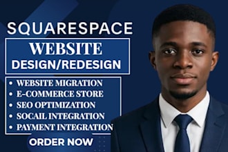 squarespace website design, squarespace website redesign, square website design