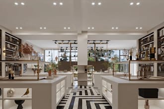 design 3d cgi retail store, boutique store, jewelry store and 3d rendering