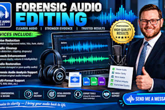 do forensic audio editing, noise reduction, voice isolation and enhancement